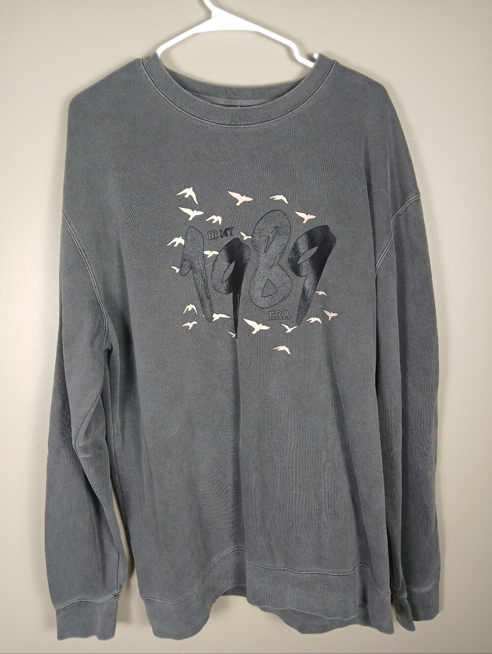 Taylor Swift 1989 Era Oversized Sweatshirt Gray XL